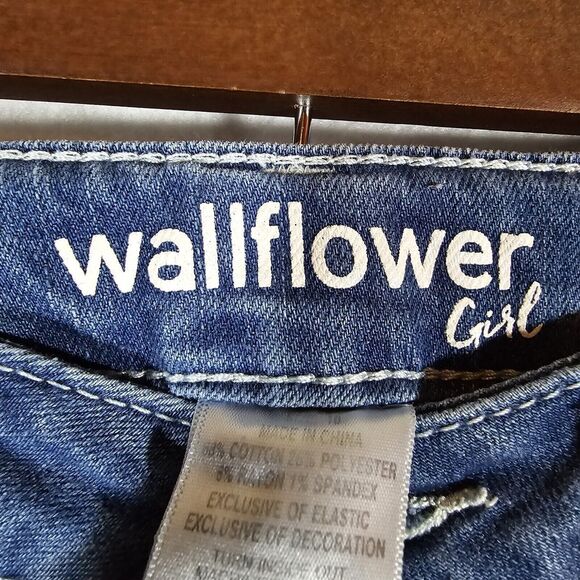 Wallflower Jeans Girls Size 10 Jeggings Low Rise Denim Color Blue - Picture 7 of 12